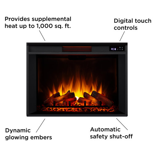 Real Flame Ashton 92.38'' W Electric Fireplace & Reviews Wayfair